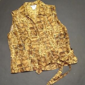 S.L.P Women's Brown Sleeveless Top